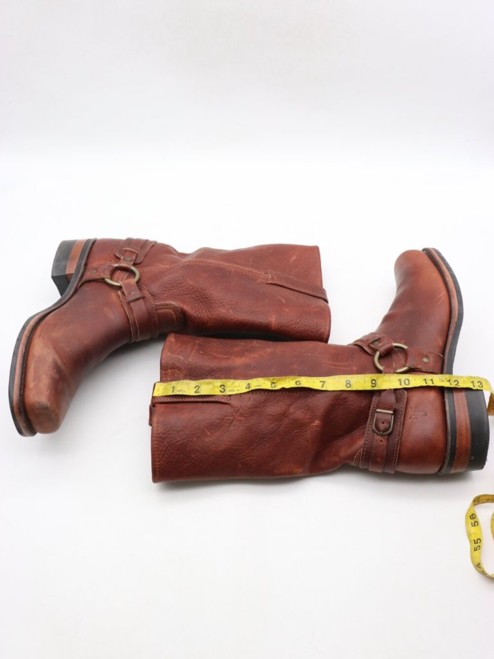 Frye Harness Boots Men's Size 9.5 M Brown Moto Engineer Biker Made in USA - Picture 6 of 11